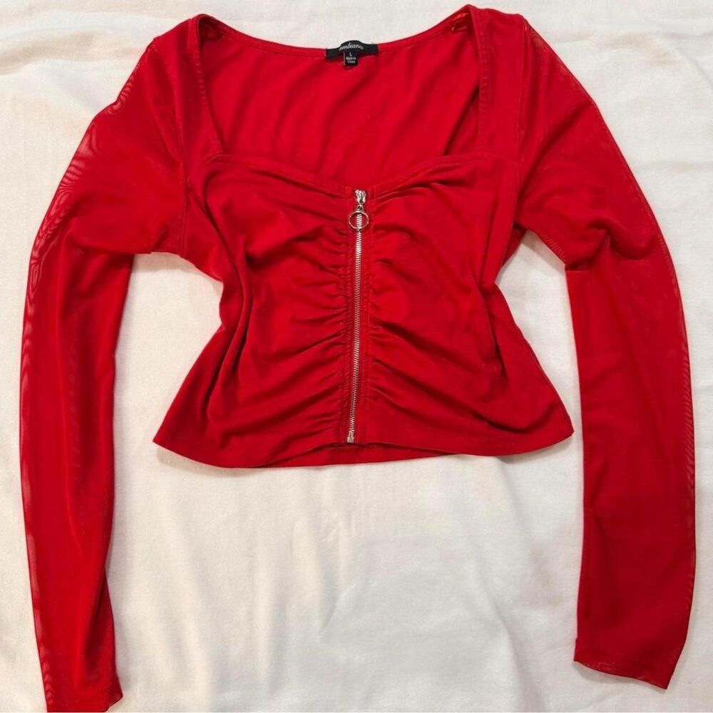 Ambiance Women's Red Crop-top
